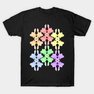 Rainbow floral geometric design T-Shirt